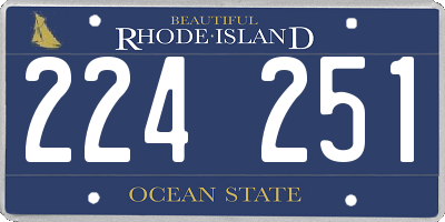RI license plate 224251