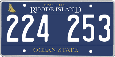 RI license plate 224253