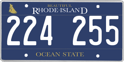 RI license plate 224255