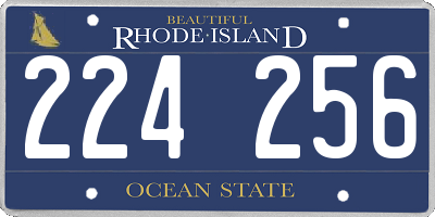 RI license plate 224256