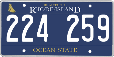 RI license plate 224259