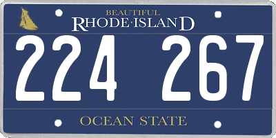 RI license plate 224267