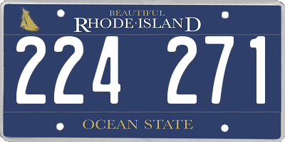 RI license plate 224271