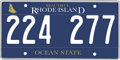 RI license plate 224277