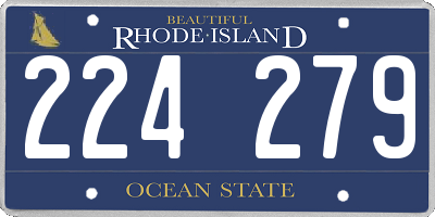 RI license plate 224279
