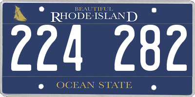RI license plate 224282