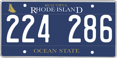 RI license plate 224286
