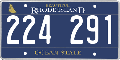 RI license plate 224291