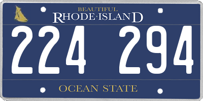 RI license plate 224294