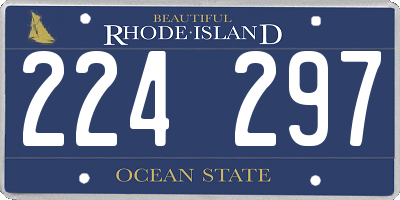 RI license plate 224297