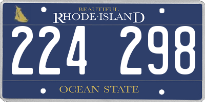 RI license plate 224298