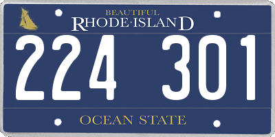 RI license plate 224301