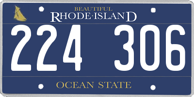 RI license plate 224306