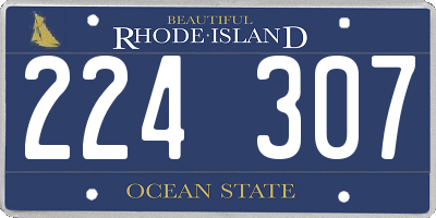 RI license plate 224307