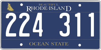 RI license plate 224311