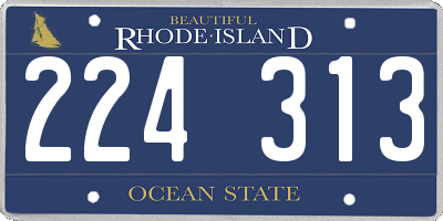 RI license plate 224313