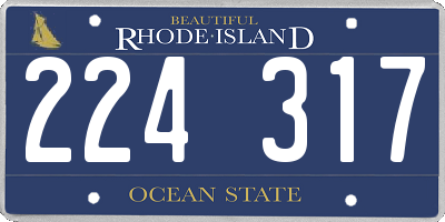 RI license plate 224317
