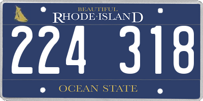 RI license plate 224318