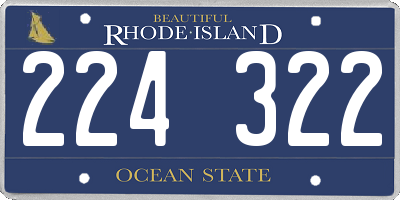 RI license plate 224322