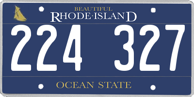 RI license plate 224327