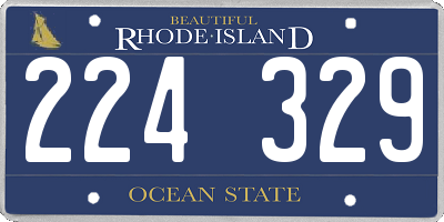 RI license plate 224329