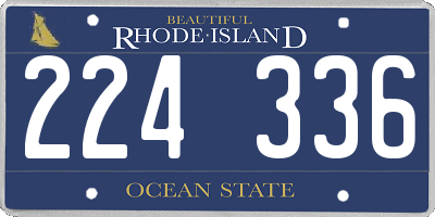 RI license plate 224336