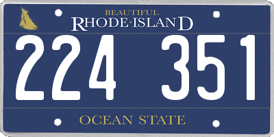 RI license plate 224351