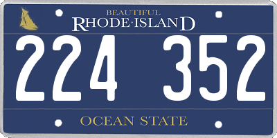 RI license plate 224352