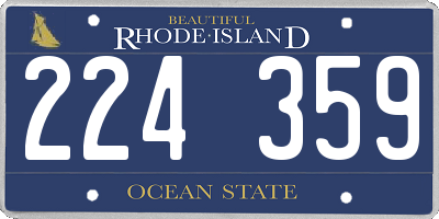 RI license plate 224359