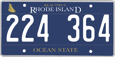 RI license plate 224364