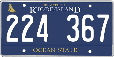 RI license plate 224367