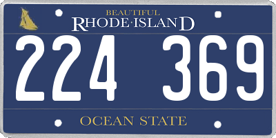 RI license plate 224369