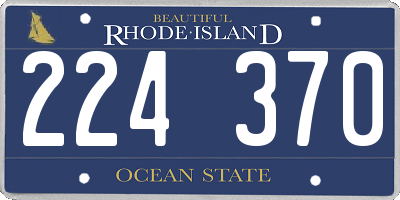 RI license plate 224370