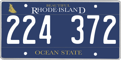 RI license plate 224372