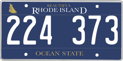 RI license plate 224373