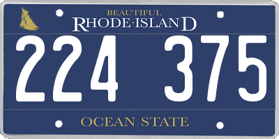 RI license plate 224375