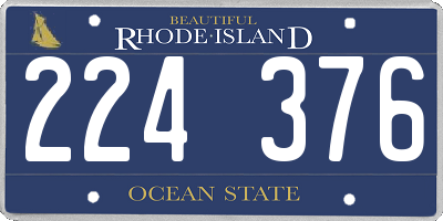 RI license plate 224376