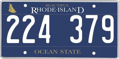 RI license plate 224379