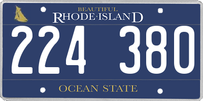 RI license plate 224380