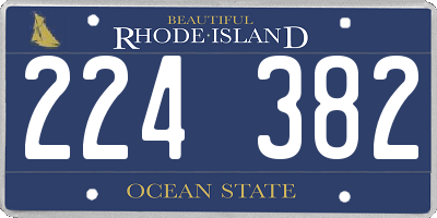 RI license plate 224382