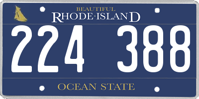 RI license plate 224388