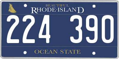 RI license plate 224390