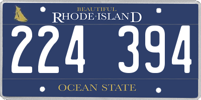RI license plate 224394