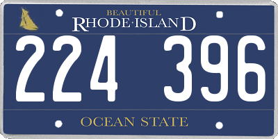 RI license plate 224396