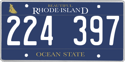 RI license plate 224397