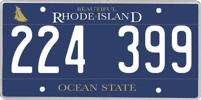 RI license plate 224399