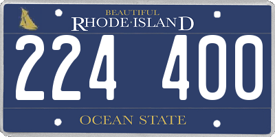 RI license plate 224400