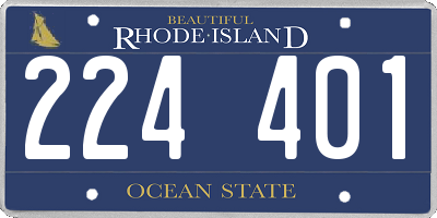 RI license plate 224401