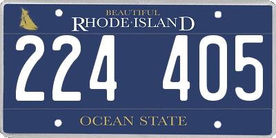 RI license plate 224405