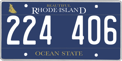 RI license plate 224406